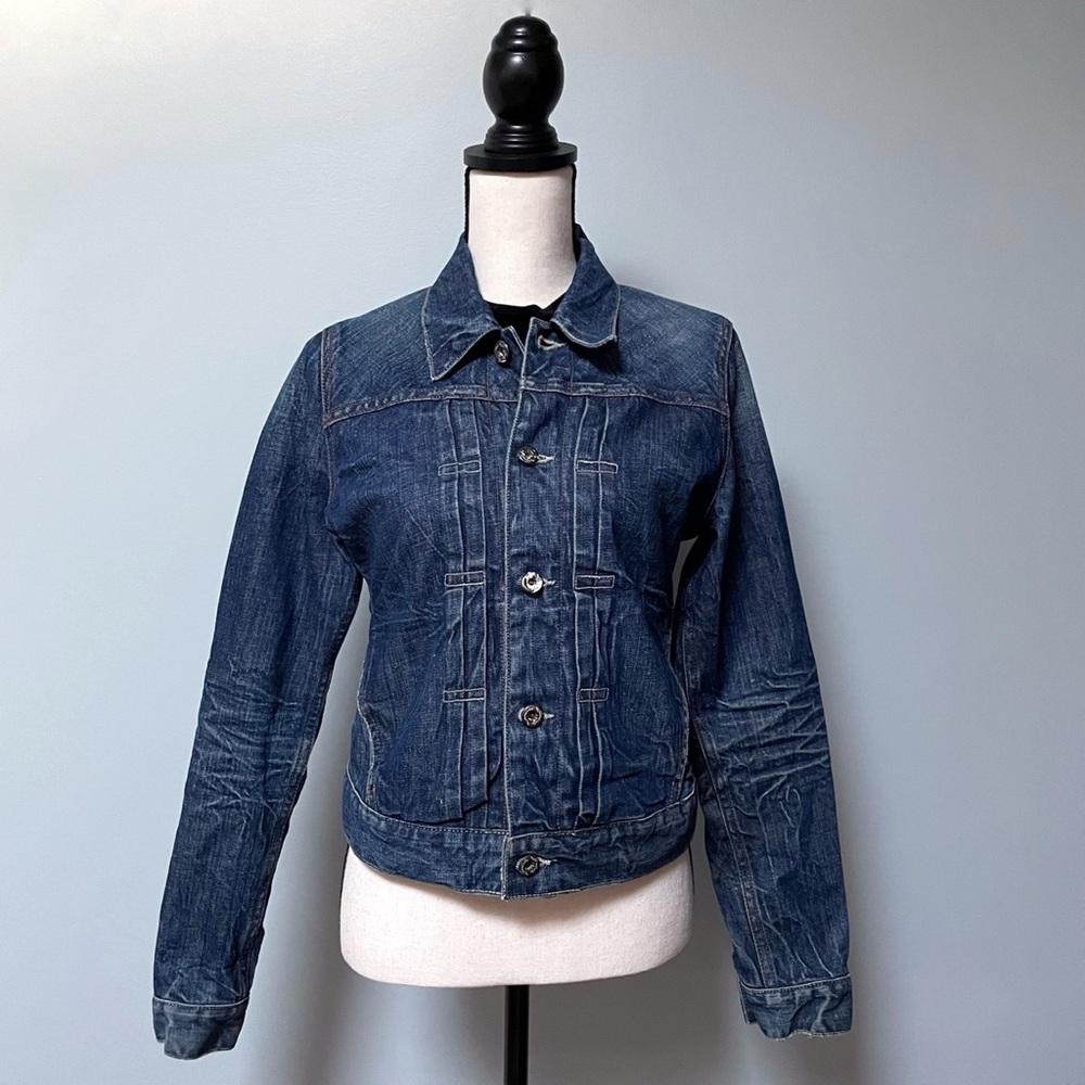 Loomstate Denim Jean Jacket Organic Cotton Vintage-inspired Distressed, Women S